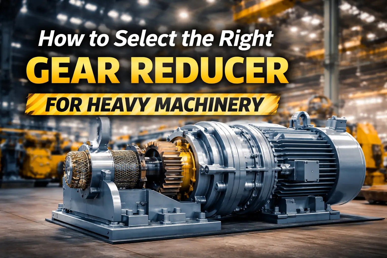 Gear Reduction Operator How to Select the Right Gear Reducer for Heavy Machinery