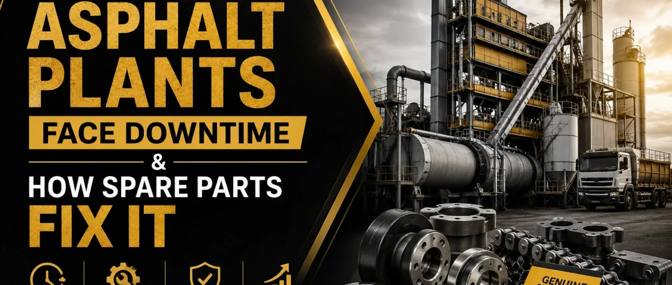 Top Reasons Asphalt Plants Face Downtime & How Spare Parts Fix It